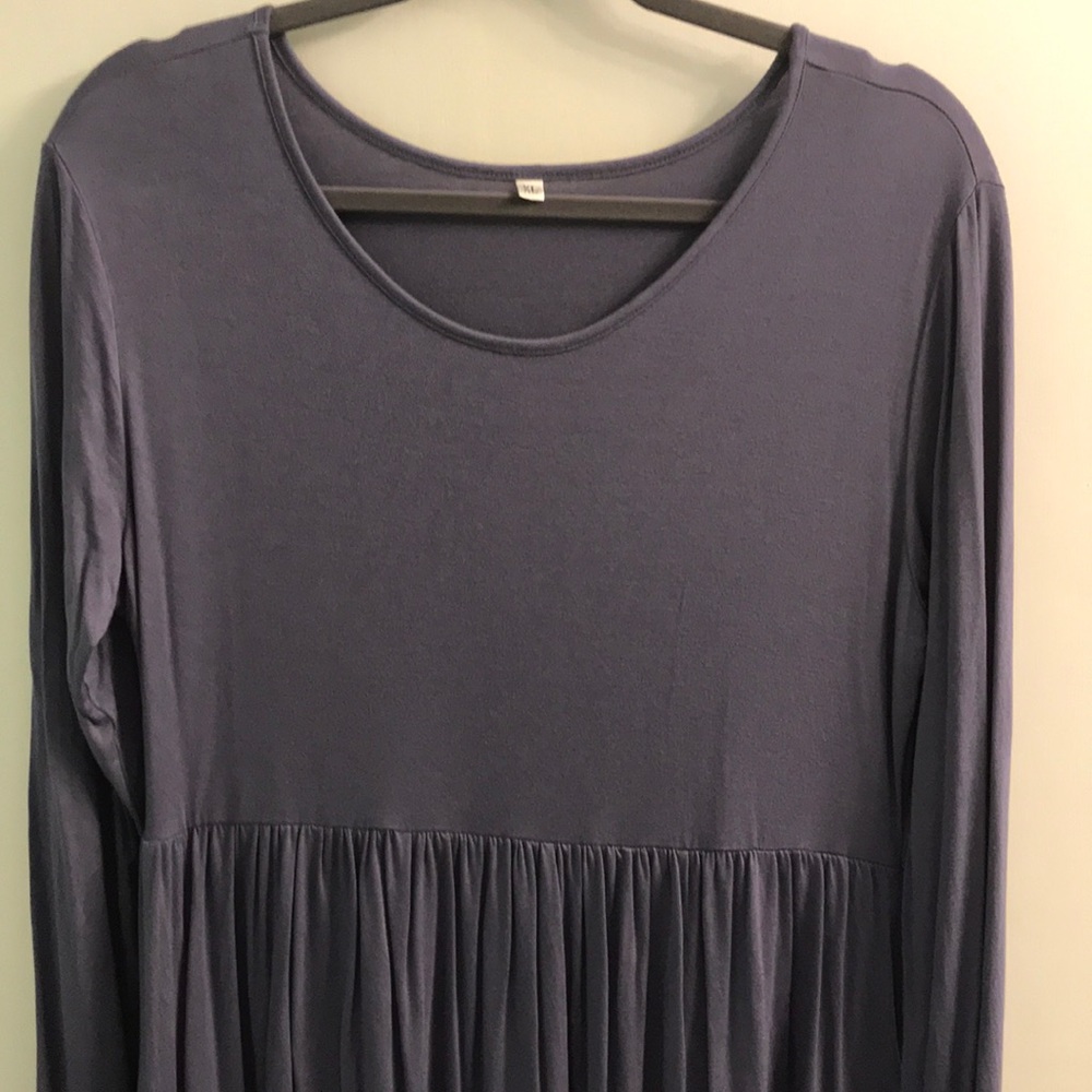 Lavender Long Sleeve Dress - Picture 2 of 8